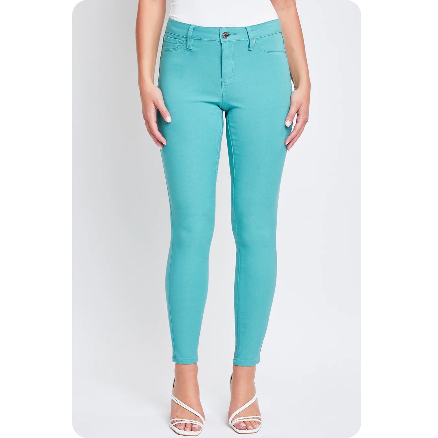 Hello Beautiful~Hyperstretch Pop of Color Mid-Rise Skinny Jeans
