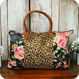 Gotta Get It! Floral and Leopard Print XL Weekender  Bag-Tote Bag-Sling Bag