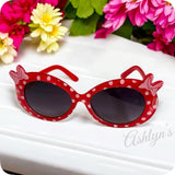 Crazy Adorable Polkadot Bow Kids Sunglasses