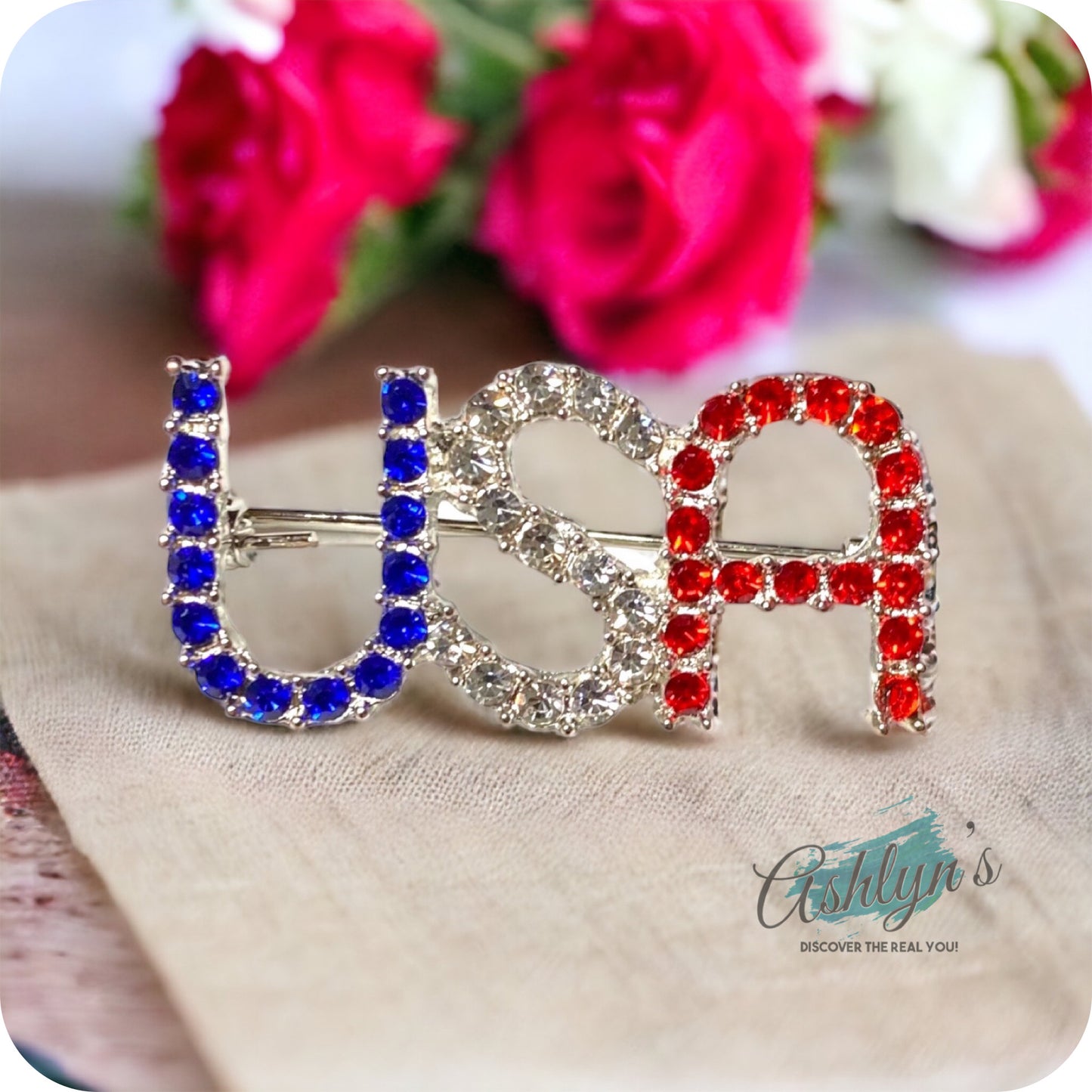 Ashlyn’s American Pride-American Flag Brooches-4 Choices