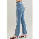 JUDY BLUE High Waist Classic Straight Leg Jeans-Stretchy Comfort