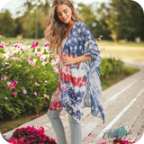 Special-American Pride Mineral Wash American Flag Kimono