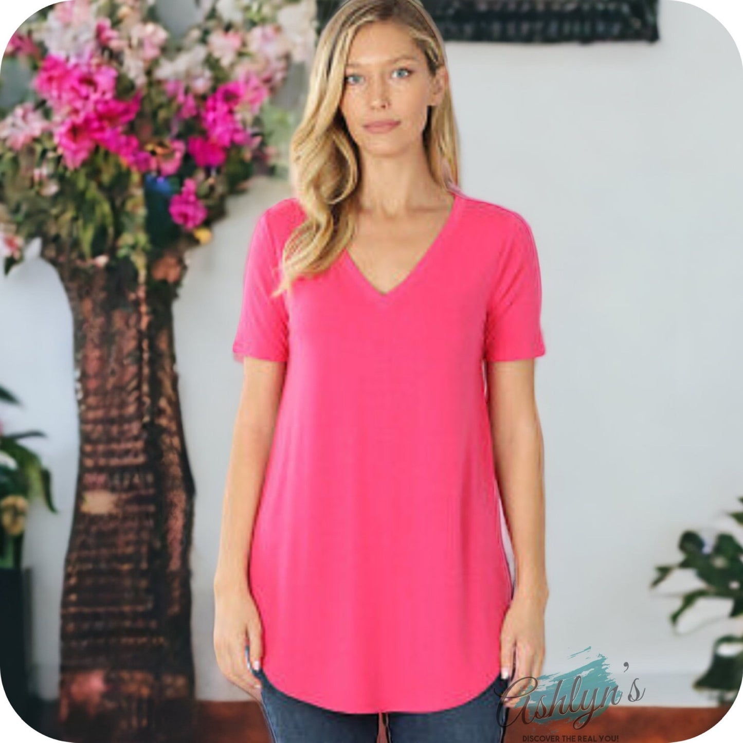 Your New Favorite! Zenana Classic Basics V Neck Tops