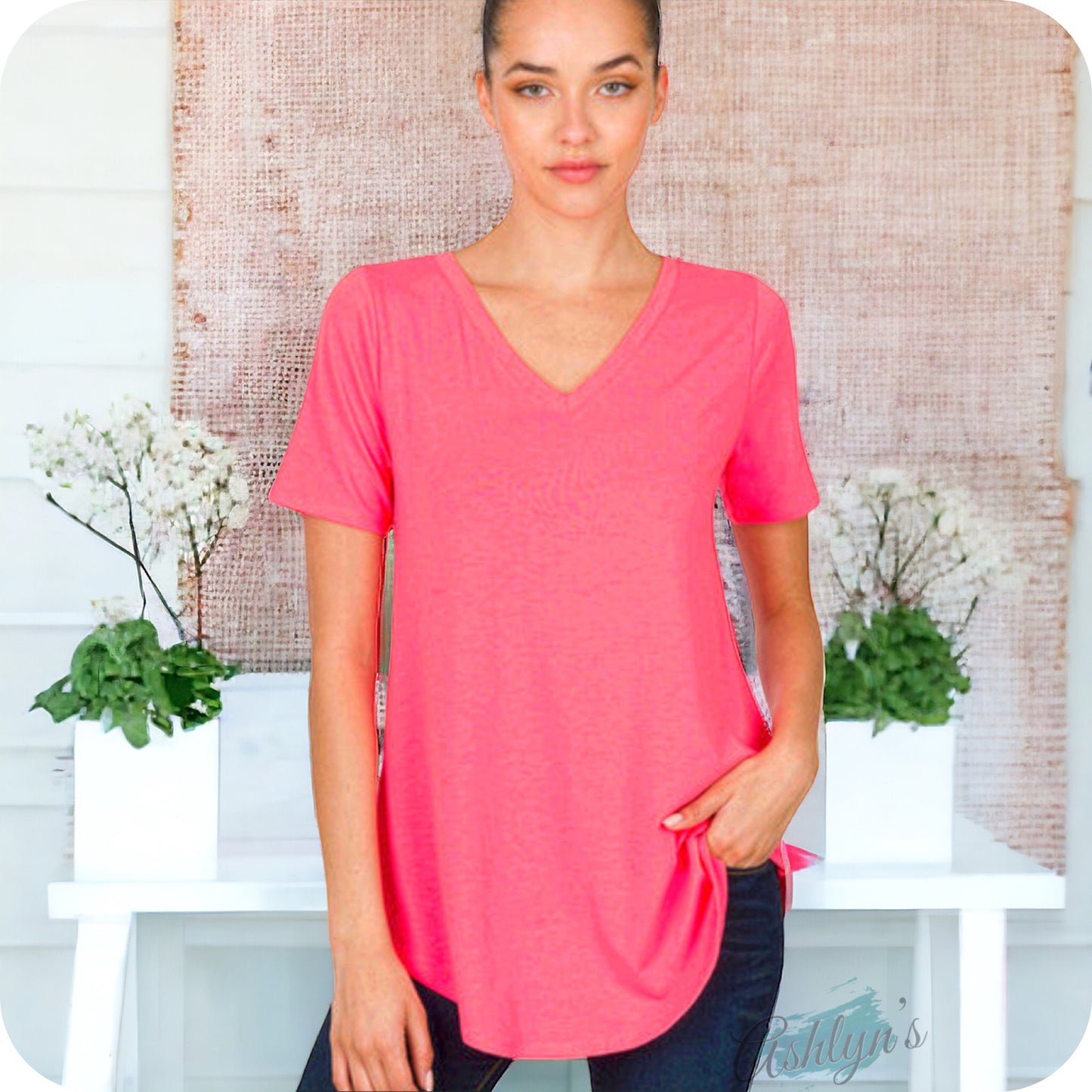 Your New Favorite! Zenana Classic Basics V Neck Tops