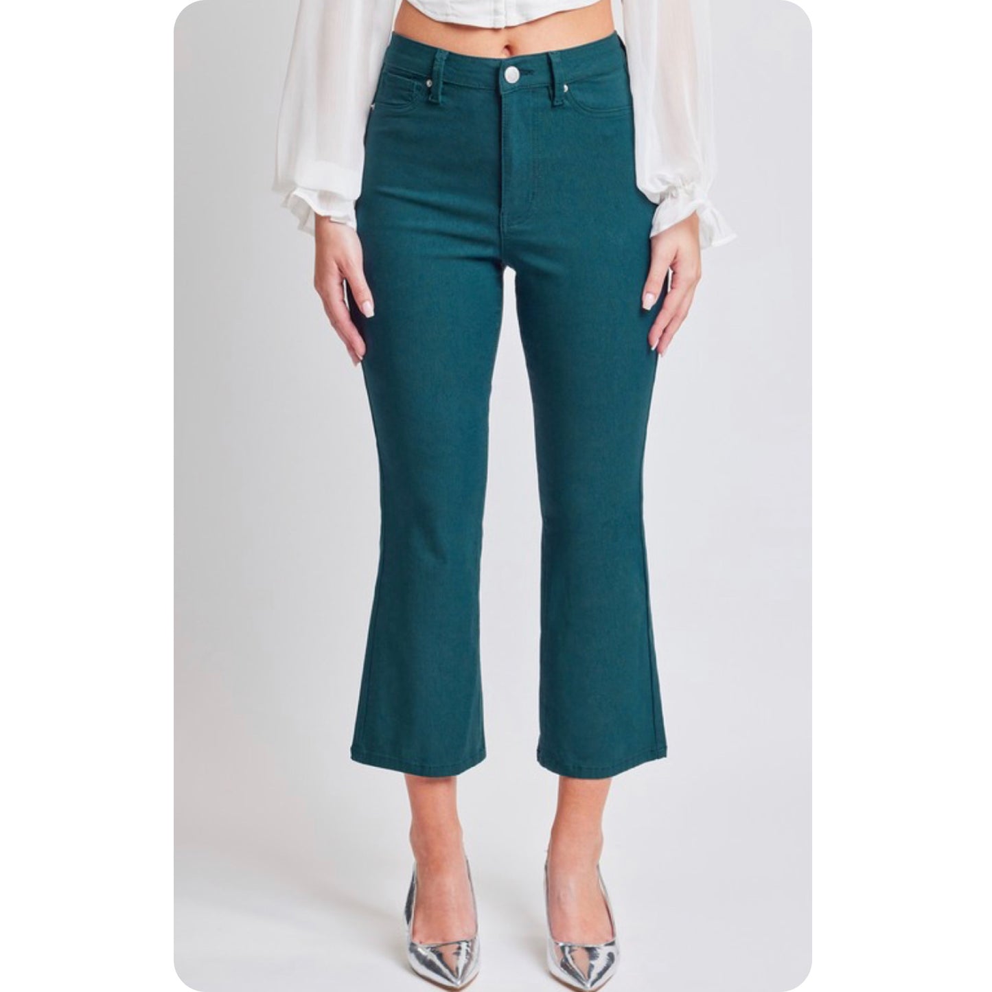 Hello Beautiful~Hyperstretch Flared Hem Capris