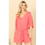 Ashlyn’s Classy and Sassy V Neck Bell Sleeve Romper