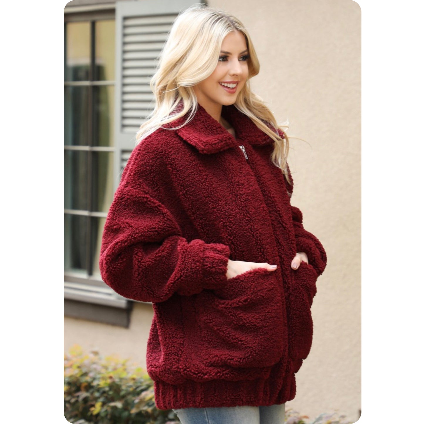 Ashlyns Cuddly Thick Cozy Olive or Burgundy Jacket-Winter Coat