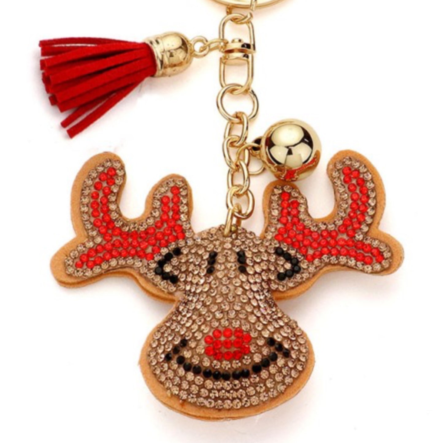 Adorable Puffy Rhinestone Keychain-Purse Charm-Backpack Charm