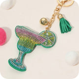 Adorable Puffy Rhinestone Keychain-Purse Charm-Backpack Charm