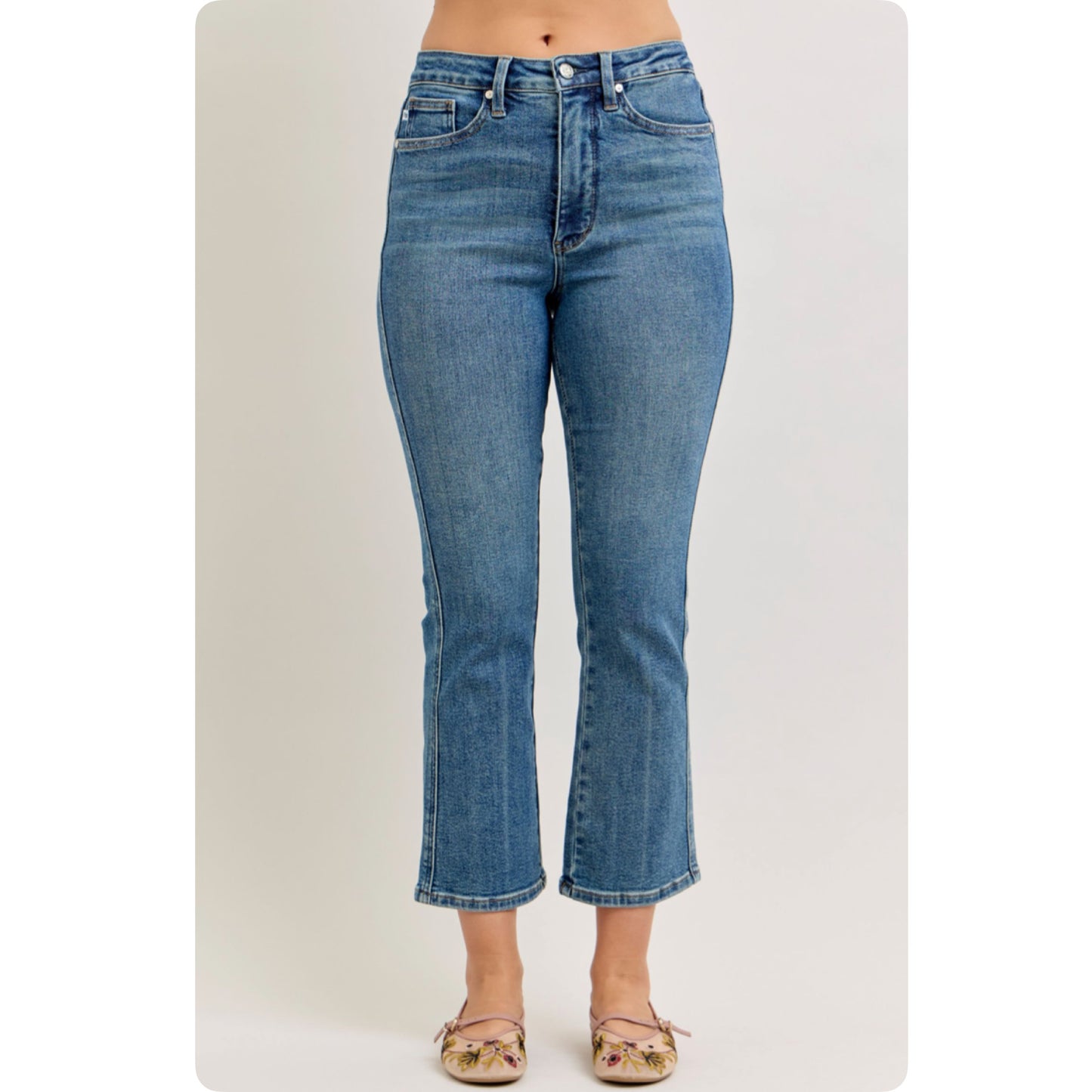 JUDY BLUE Tummy Control Kick Flare Jeans