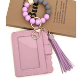 Beaded Bracelet Keychain Card Holder Wallet