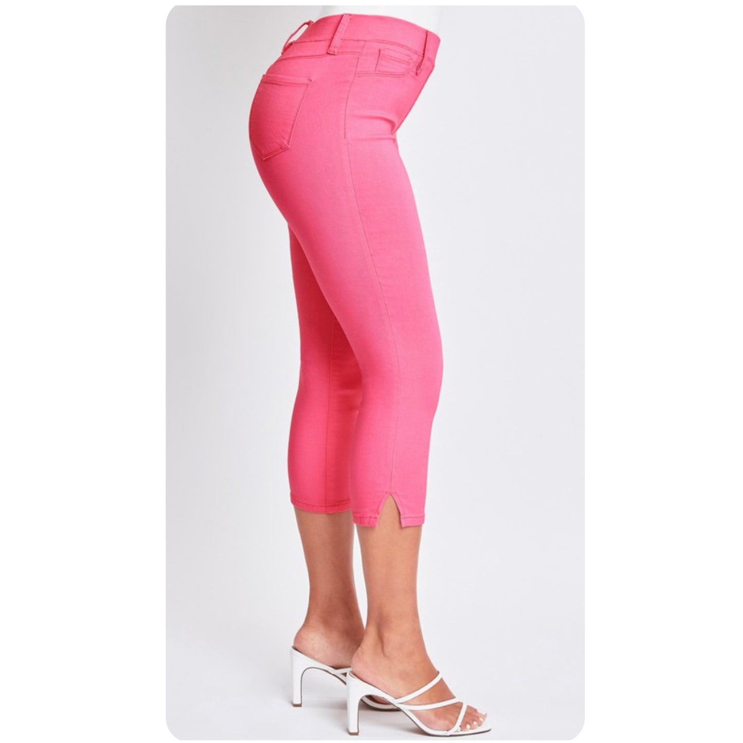 Hello Beautiful~Hyperstretch Pop of Color Capris-6 colors