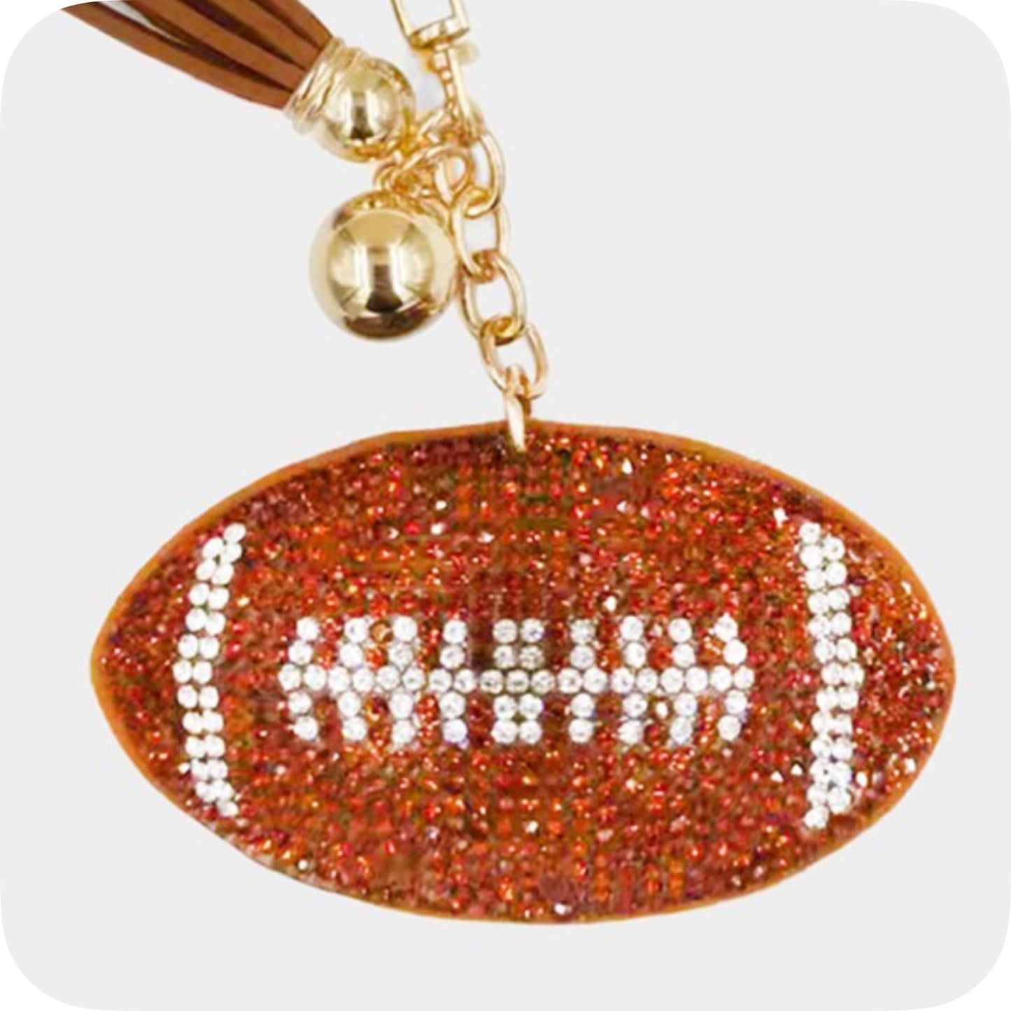 Adorable Puffy Rhinestone Keychain-Purse Charm-Backpack Charm