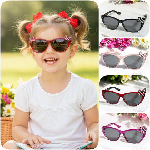 Adorable Polkadot Bow Kids Sunglasses