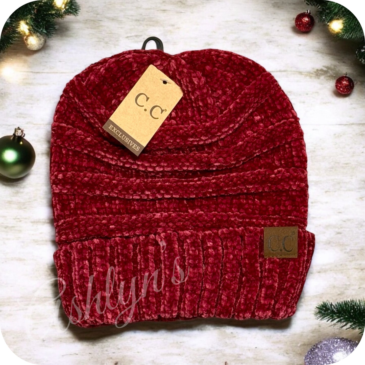 Crazy Soft Oversized Fit Chenille CC Beanie