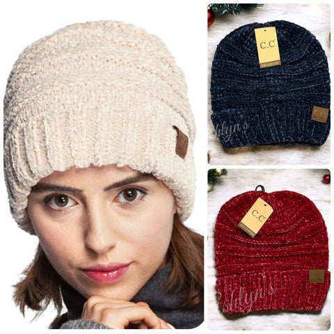 Crazy Soft Oversized Fit Chenille CC Beanie