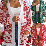 Holiday Time-Cozy Christmas Theme Cardigans with Side Pockets