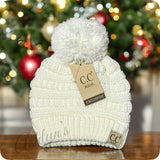 Youth Single Pom Thick Knit CC Beanie