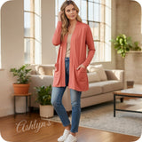 Ashlyn’s Casually Classy Long Sleeve Terracotta Cardigan-Outerwear