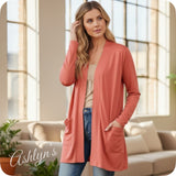 Ashlyn’s Casually Classy Long Sleeve Terracotta Cardigan-Outerwear