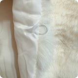 Cozy Quilted Plush Faux Fur Puffy Ivory Vest-Jacket