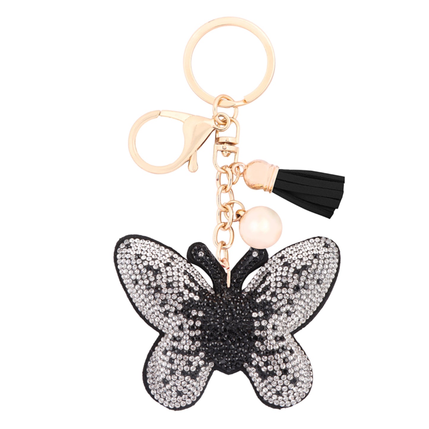 Adorable Puffy Rhinestone Keychain-Purse Charm-Backpack Charm