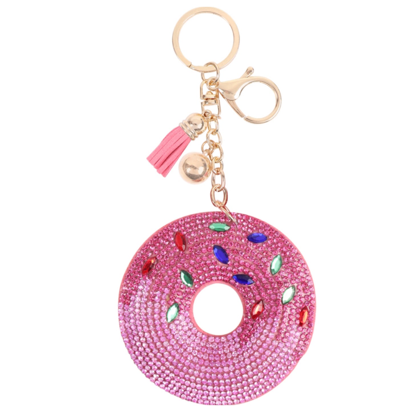Adorable Puffy Rhinestone Keychain-Purse Charm-Backpack Charm