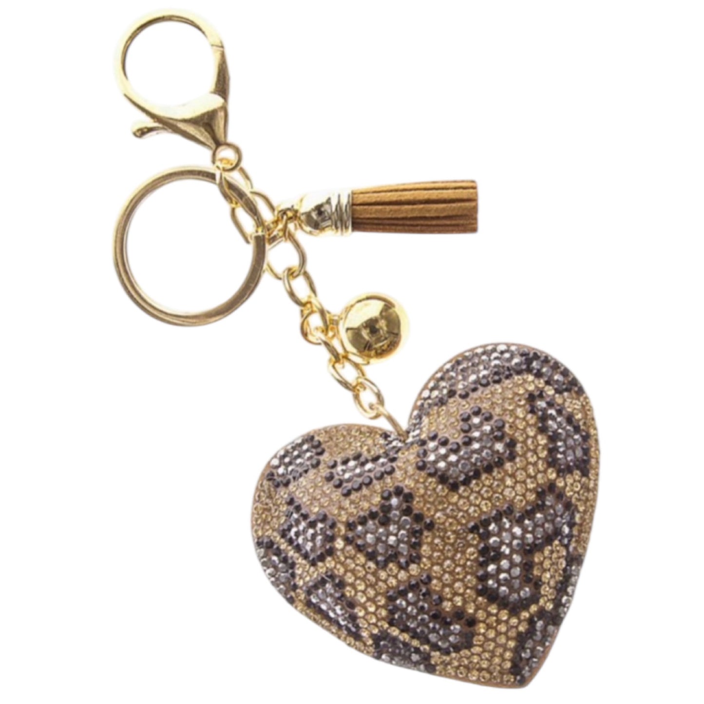 Adorable Puffy Rhinestone Keychain-Purse Charm-Backpack Charm