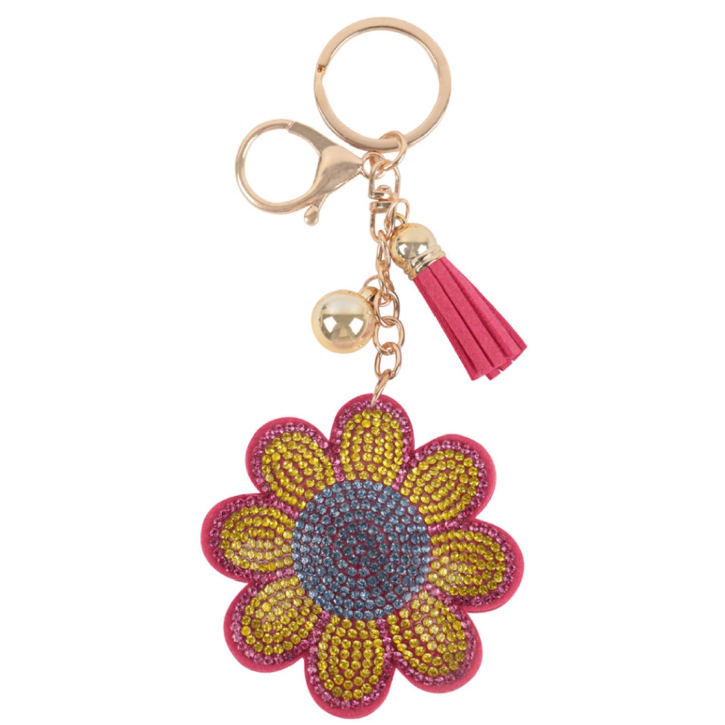 Adorable Puffy Rhinestone Keychain-Purse Charm-Backpack Charm