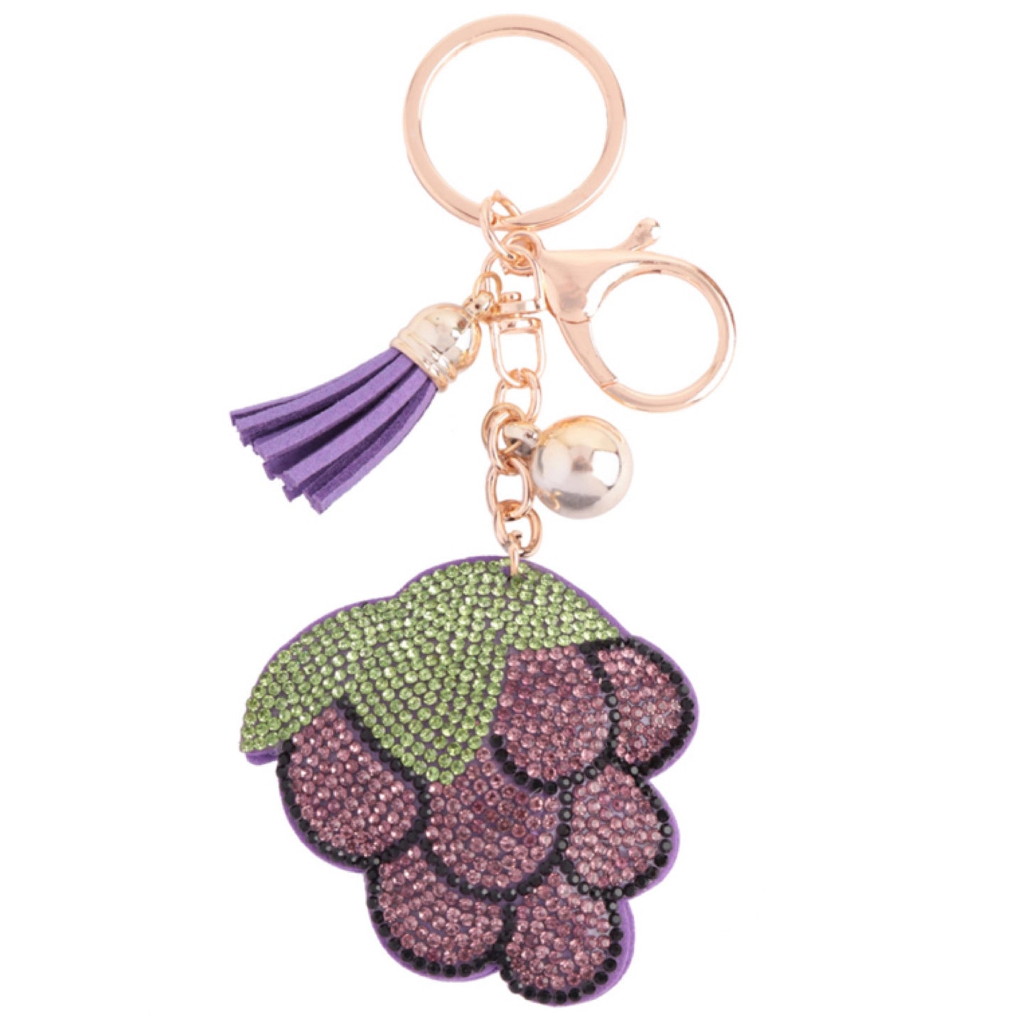 Adorable Puffy Rhinestone Keychain-Purse Charm-Backpack Charm