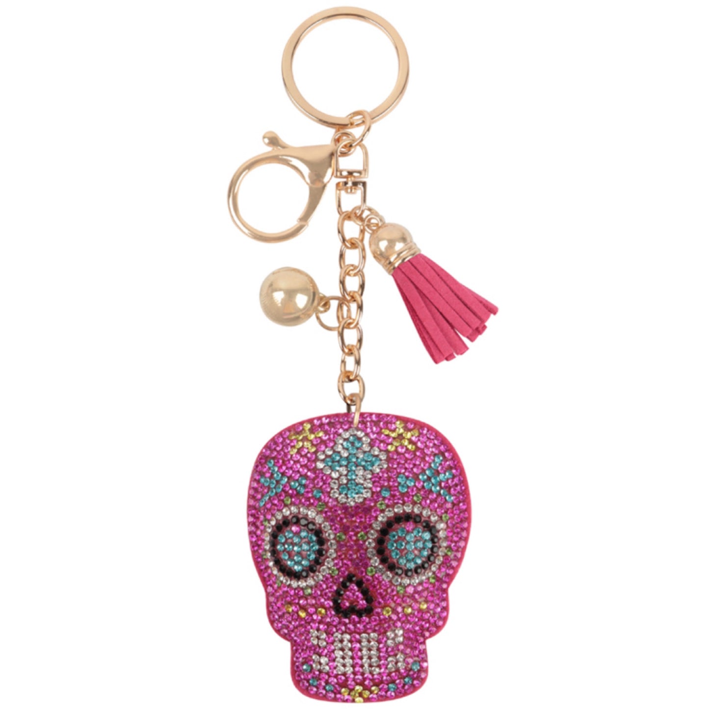 Adorable Puffy Rhinestone Keychain-Purse Charm-Backpack Charm