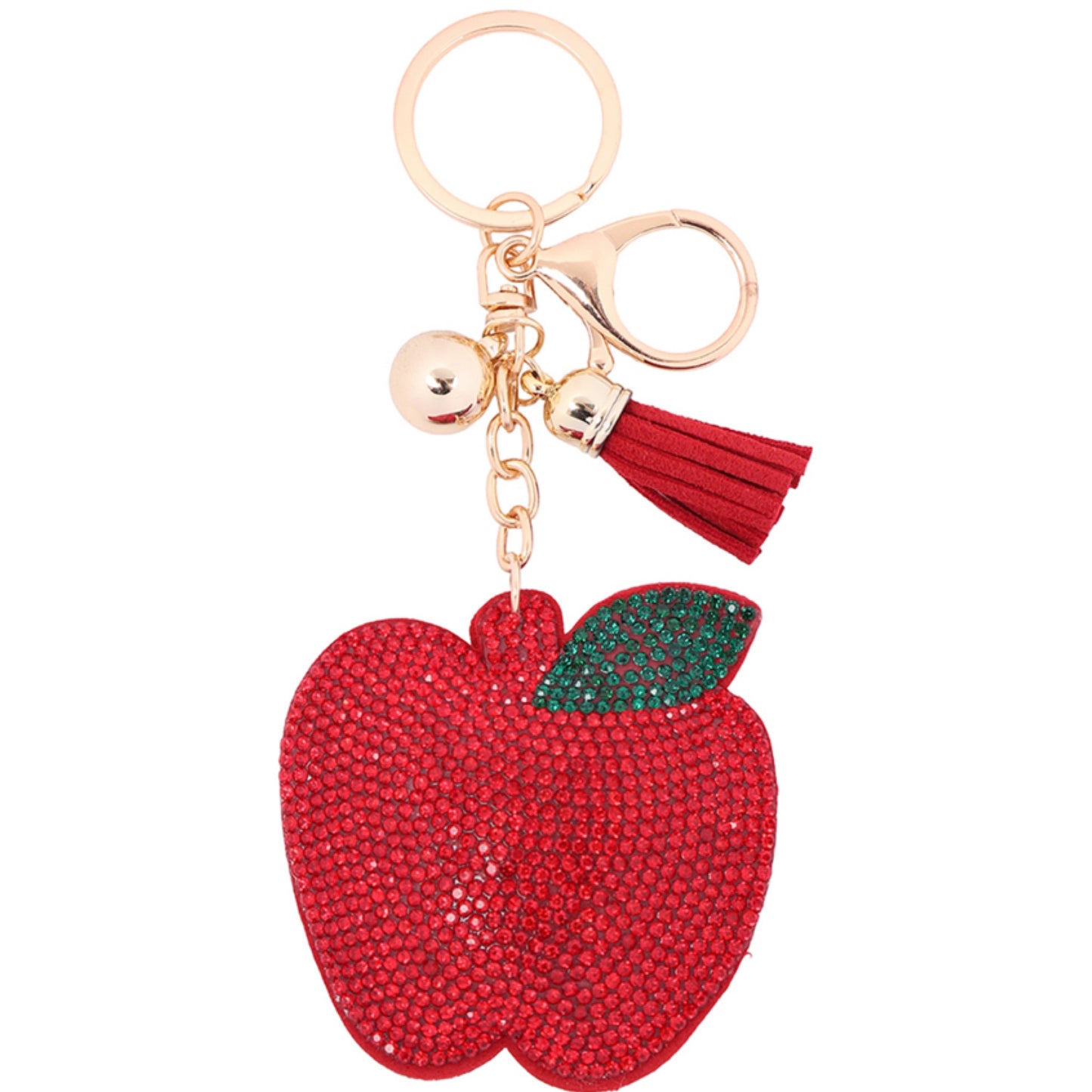 Adorable Puffy Rhinestone Keychain-Purse Charm-Backpack Charm
