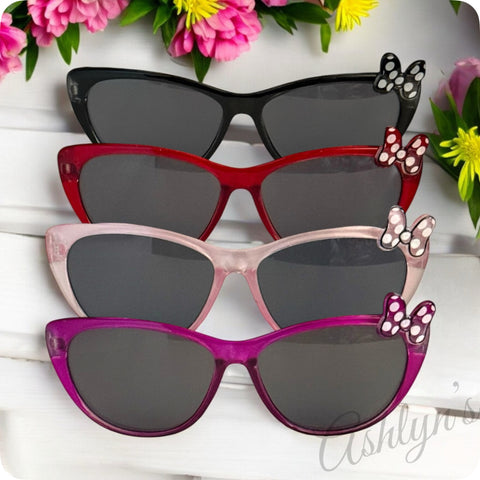 Adorable Polkadot Bow Kids Sunglasses