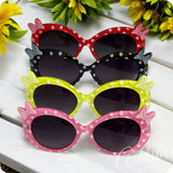 Crazy Adorable Polkadot Bow Kids Sunglasses