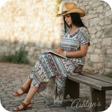 Ashlyn’s Aztec Maxi Dress with Pockets