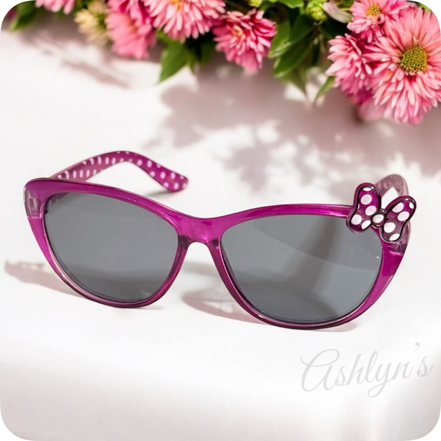 Adorable Polkadot Bow Kids Sunglasses