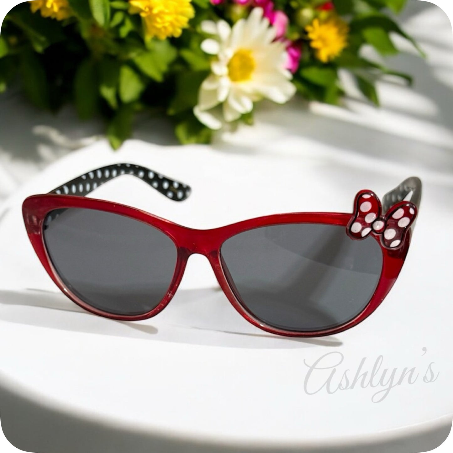 Adorable Polkadot Bow Kids Sunglasses