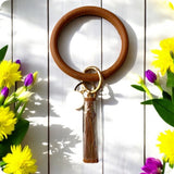 Every Girls Must! Leather Bangle Tassel Keychain