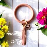Every Girls Must! Leather Bangle Tassel Keychain