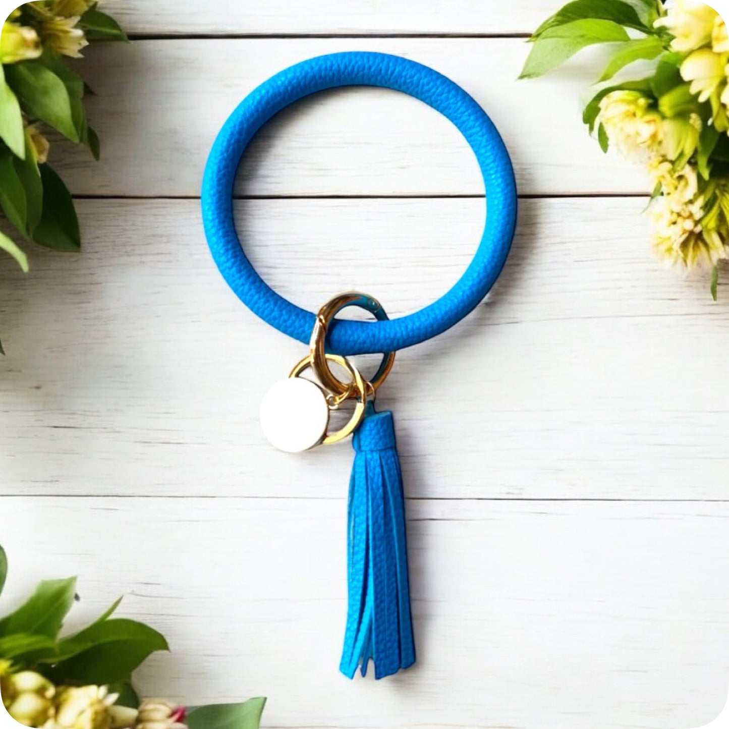 Every Girls Must! Leather Bangle Tassel Keychain