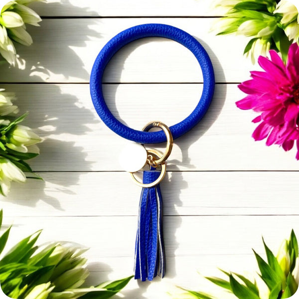 Every Girls Must! Leather Bangle Tassel Keychain