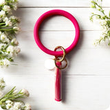 Every Girls Must! Leather Bangle Tassel Keychain