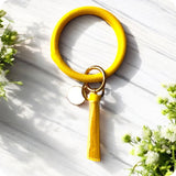 Every Girls Must! Leather Bangle Tassel Keychain