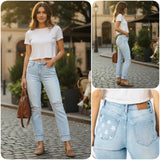 JUDY BLUE American Pride Star Pocket Capris-Jeans