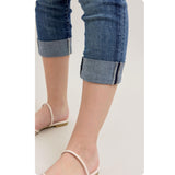 Judy Blue Dark Wash Cuffed Capris-Summer Comfort