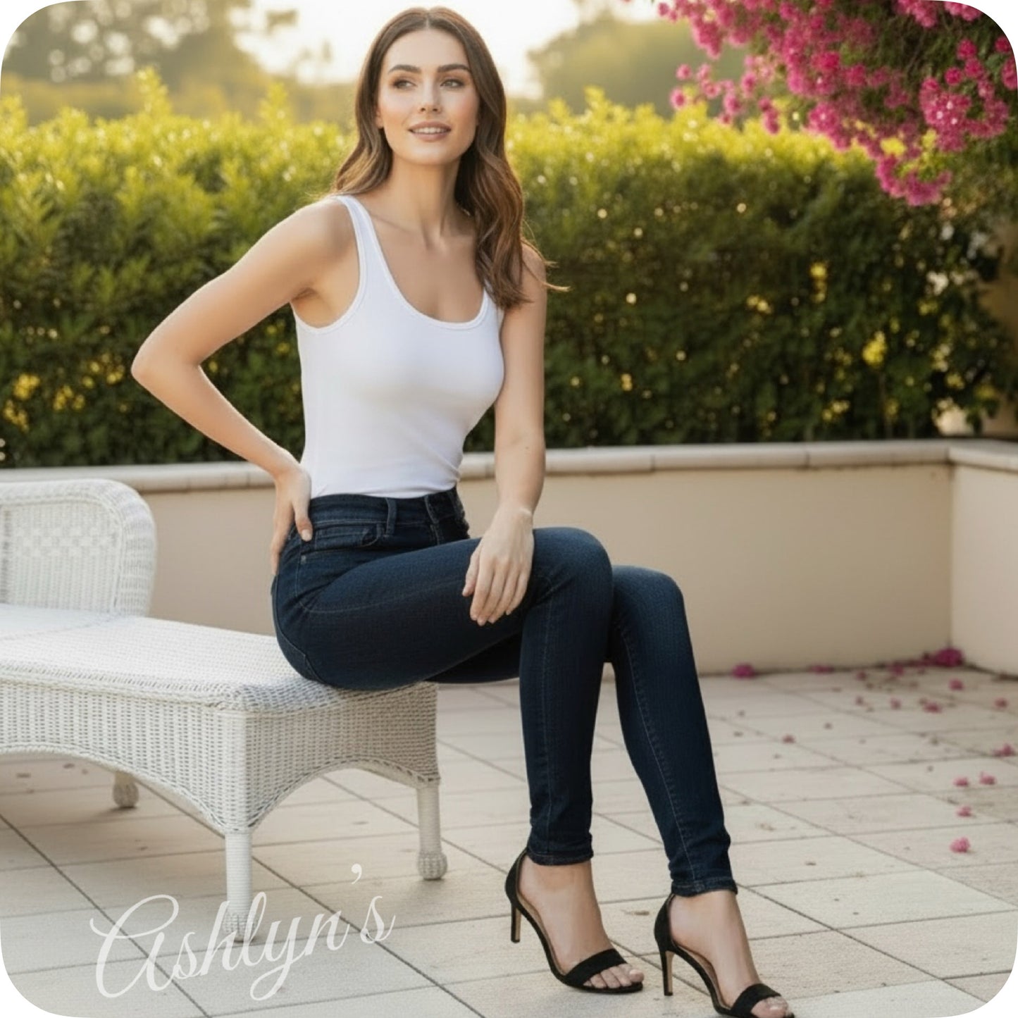 JUDY BLUE Casually Classy High Rise Super Dark Skinny Jeans-Stretchy Comfort