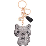 Adorable Puffy Rhinestone Keychain-Purse Charm-Backpack Charm