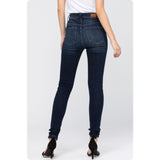 JUDY BLUE Casually Classy High Rise Super Dark Skinny Jeans-Stretchy Comfort