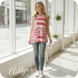 Summertime Must-Michelle Pink White Colorblock Sleeveless Top