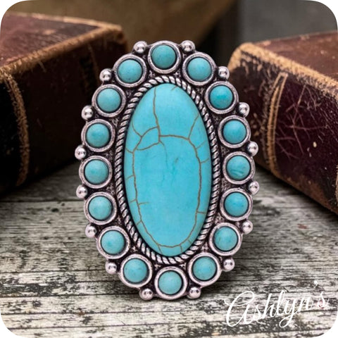 Oval Iconic Turquoise Stone Ring
